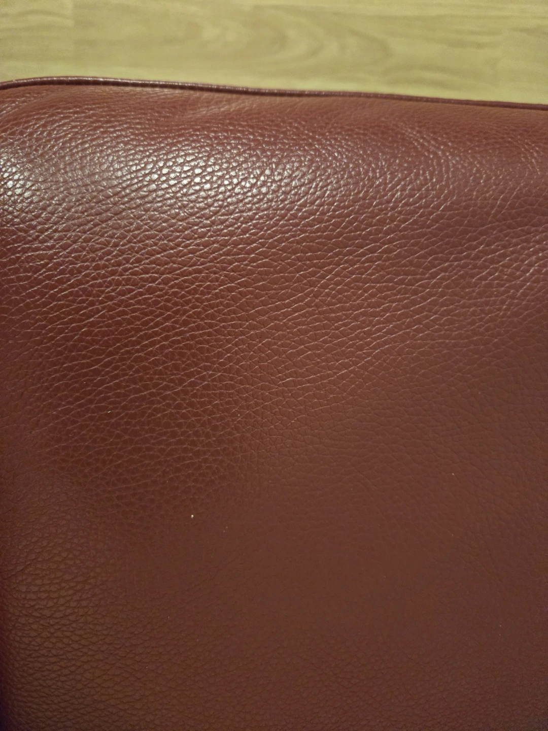 Red Leather Sofa - 3 Seater