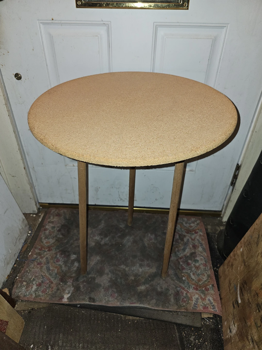 20" Round Decorators Tall Wooden Side Table