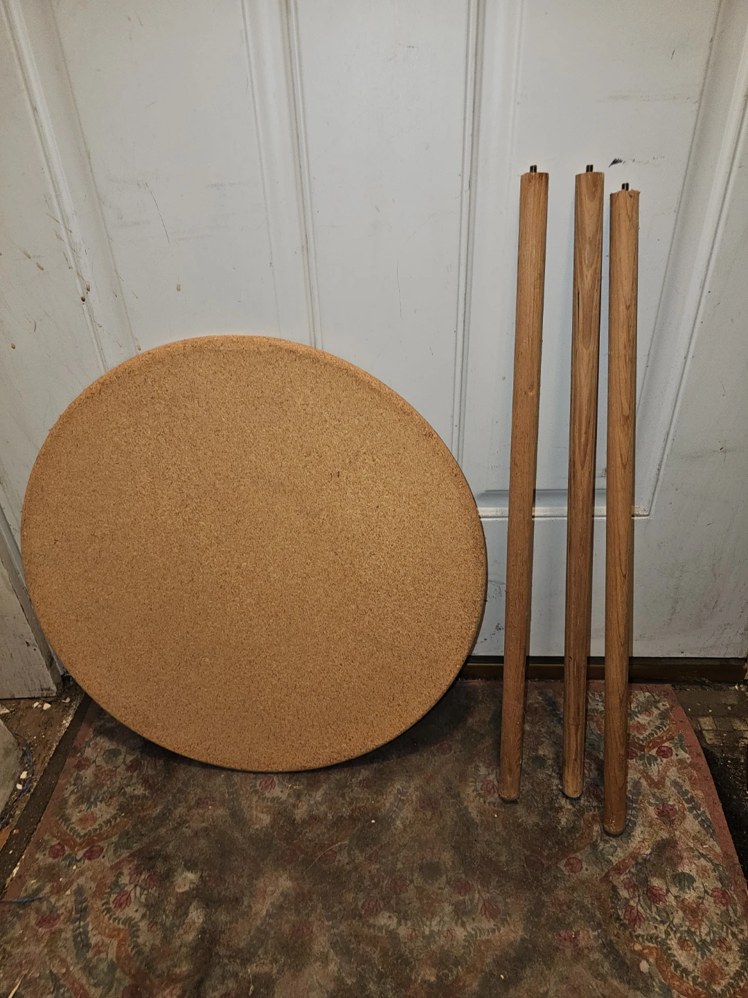 20" Round Decorators Tall Wooden Side Table - photo 2