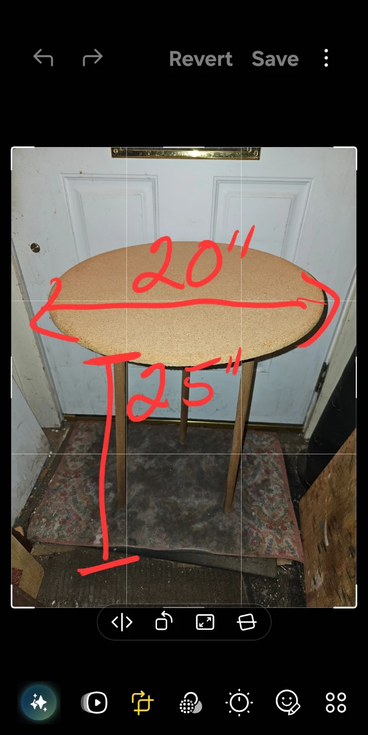 20" Round Decorators Tall Wooden Side Table - photo 3