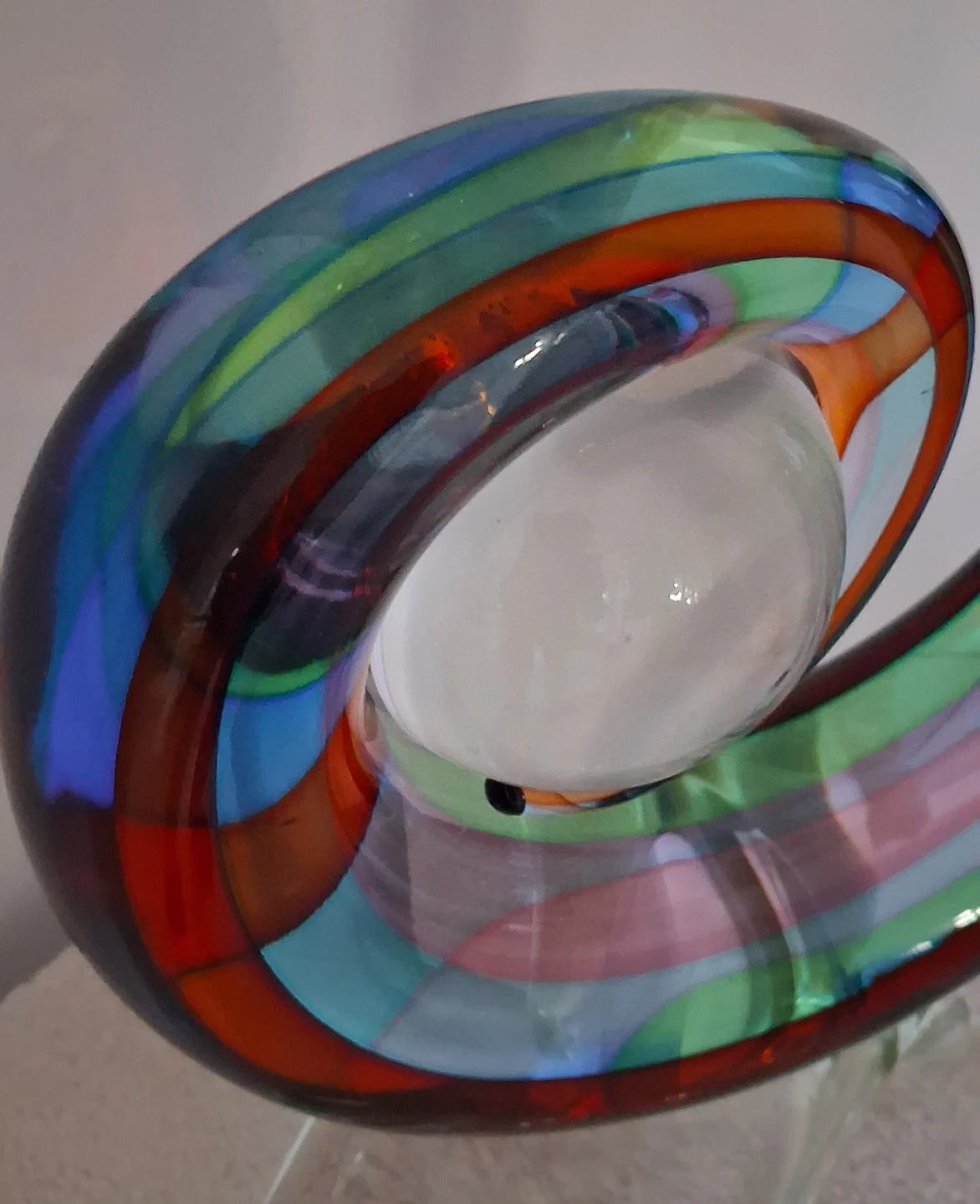 Colorful Glass Swirl Sculpture - photo 5