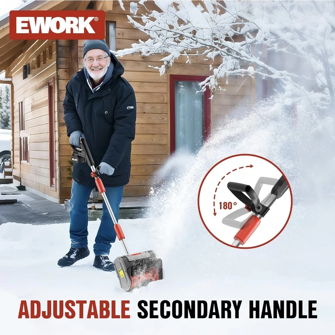 EWORK Cordless Electric Snow Shovel 20V 11-inch Cleaning Width - photo 4