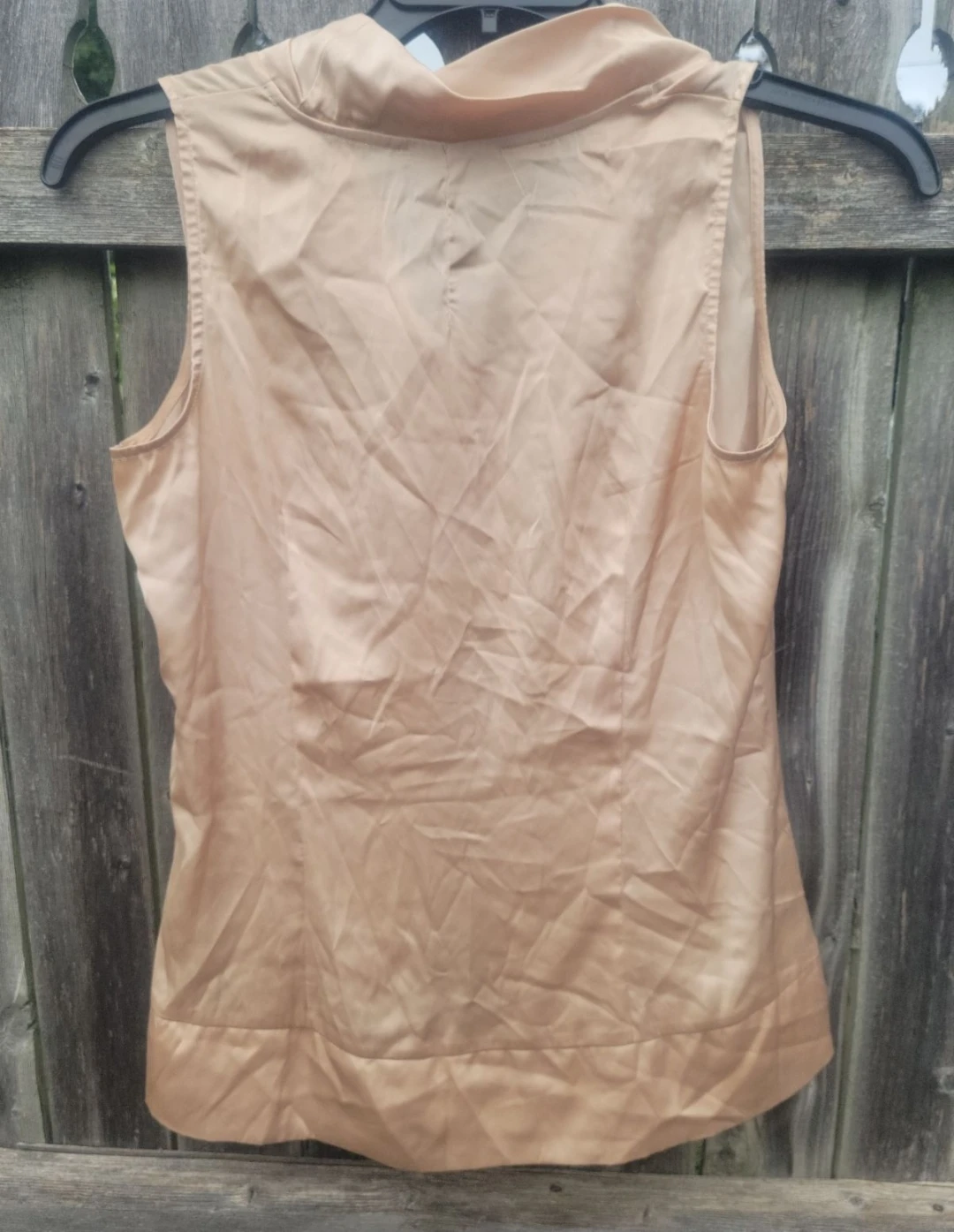 Champagne Sleeveless Blouse - 97% Polyester - photo 3