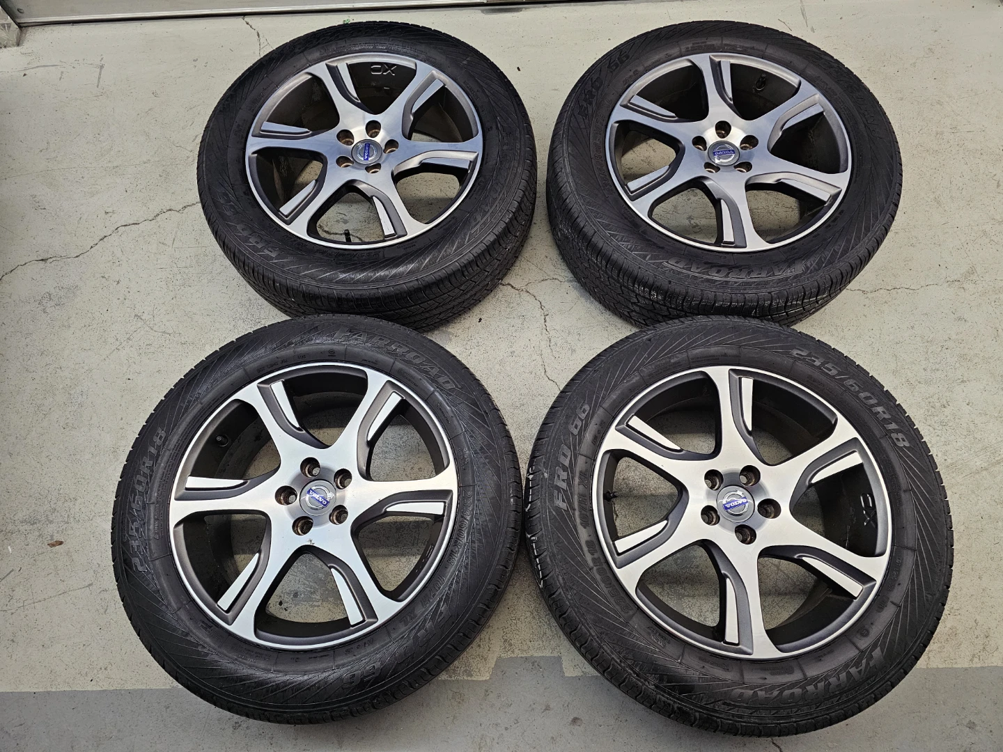 VOLVO XC60, XC70 O.E.M RIMS AND ALL SEASON TIRES 235/60 R18