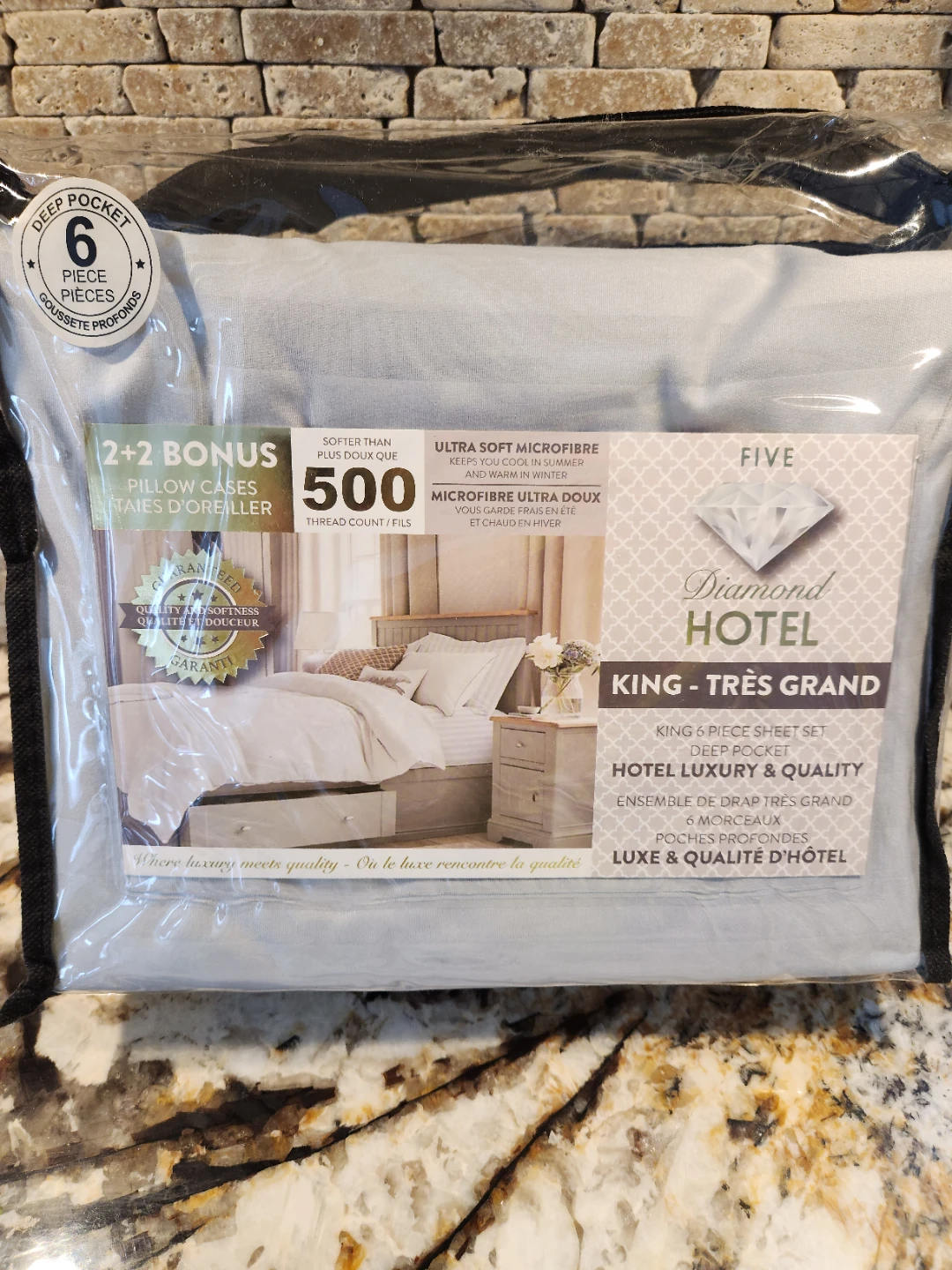 5 **Diamond Hotel 1 flat sheet  King size  New