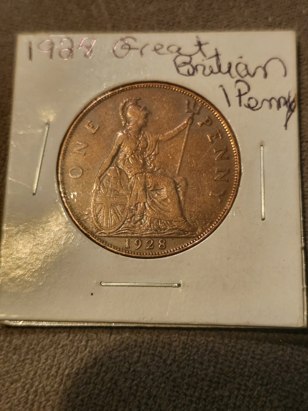 1928 Great Britain Penny Coin