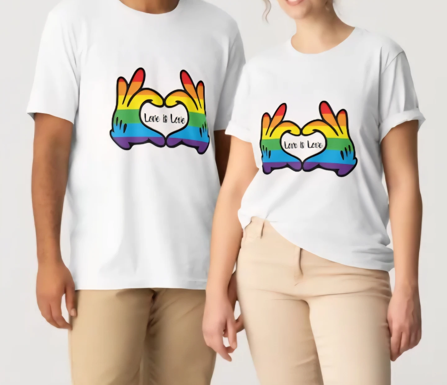St. Valentin  White "Love is Love" Graphic T-Shirt - photo 3
