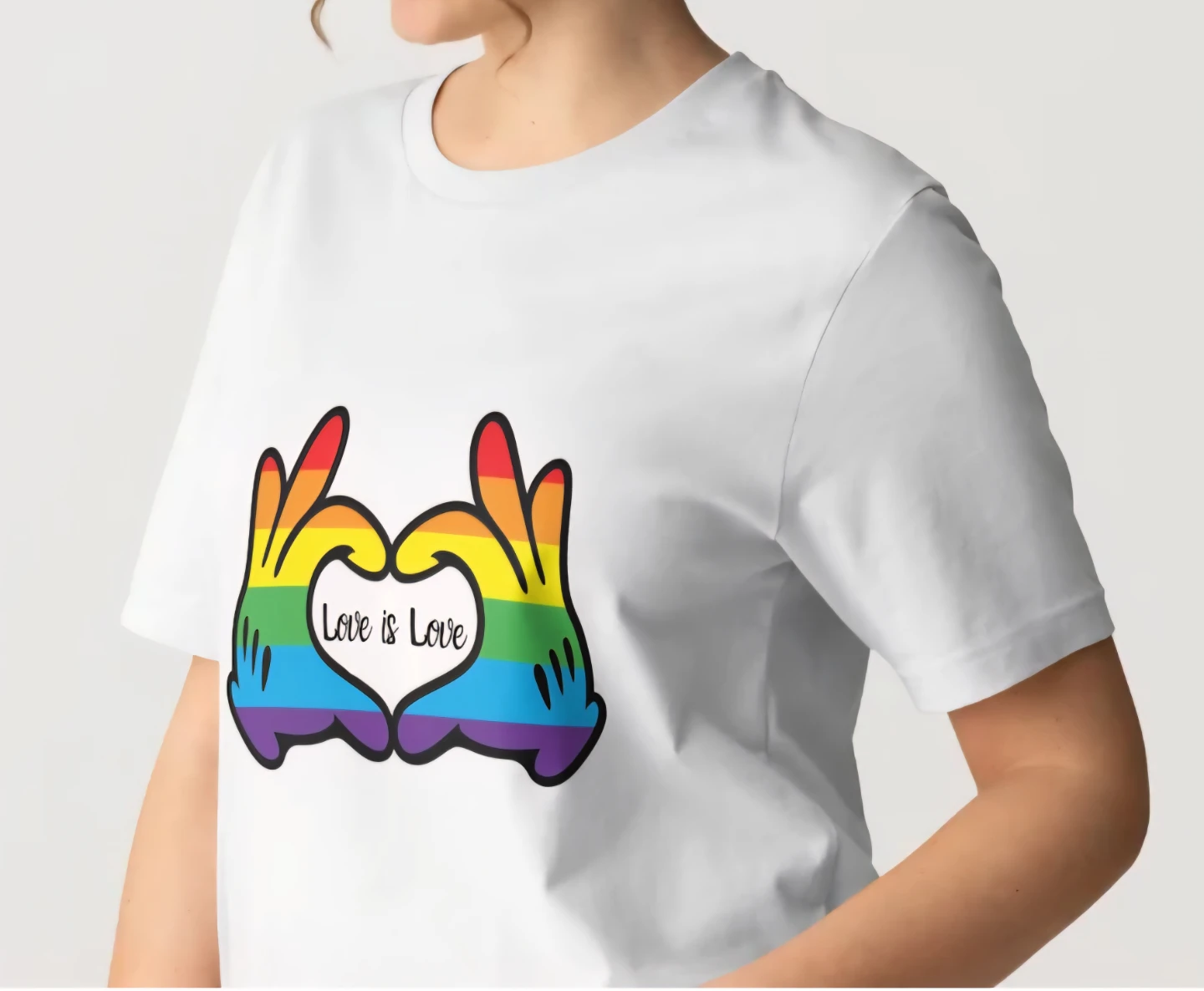 St. Valentin  White "Love is Love" Graphic T-Shirt - photo 5