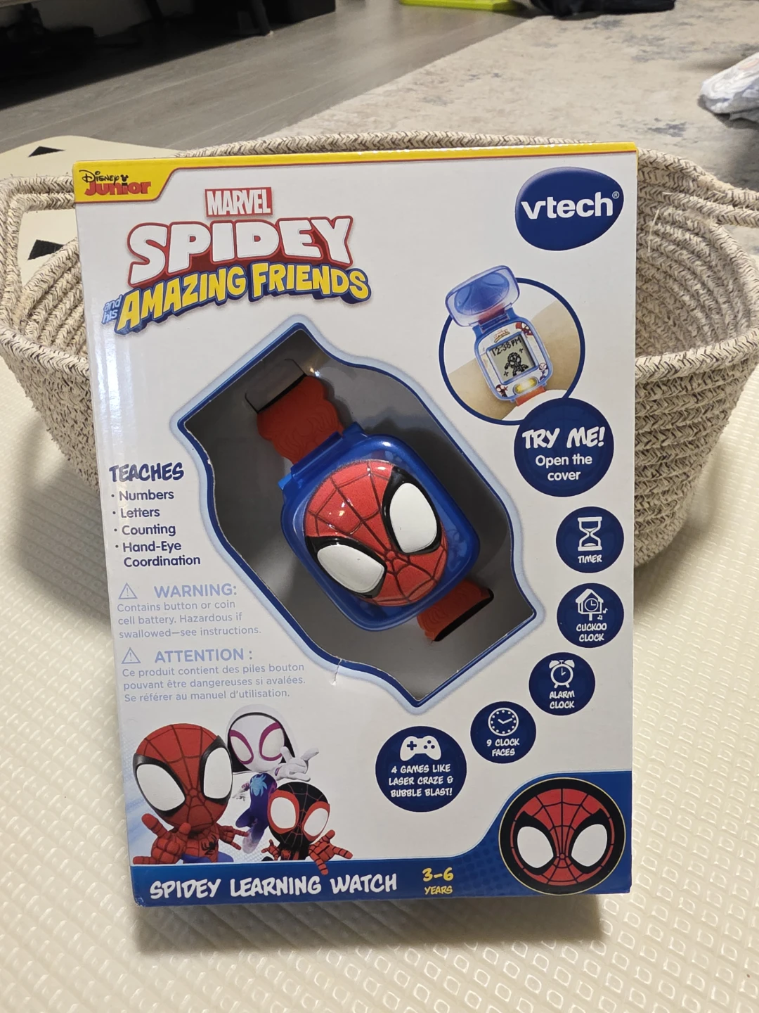 BNIB VTech Spidey Learning Watch - Ages 3-6