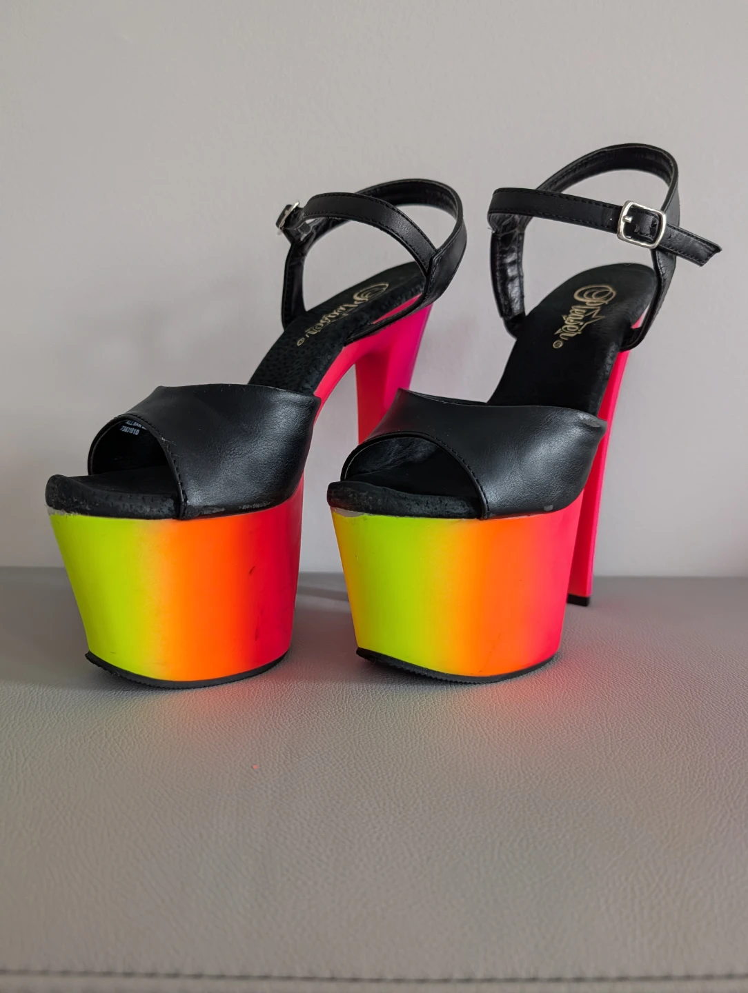 Pleaser USA Platform Heels Rainbow Gradient Size 7 - photo 2