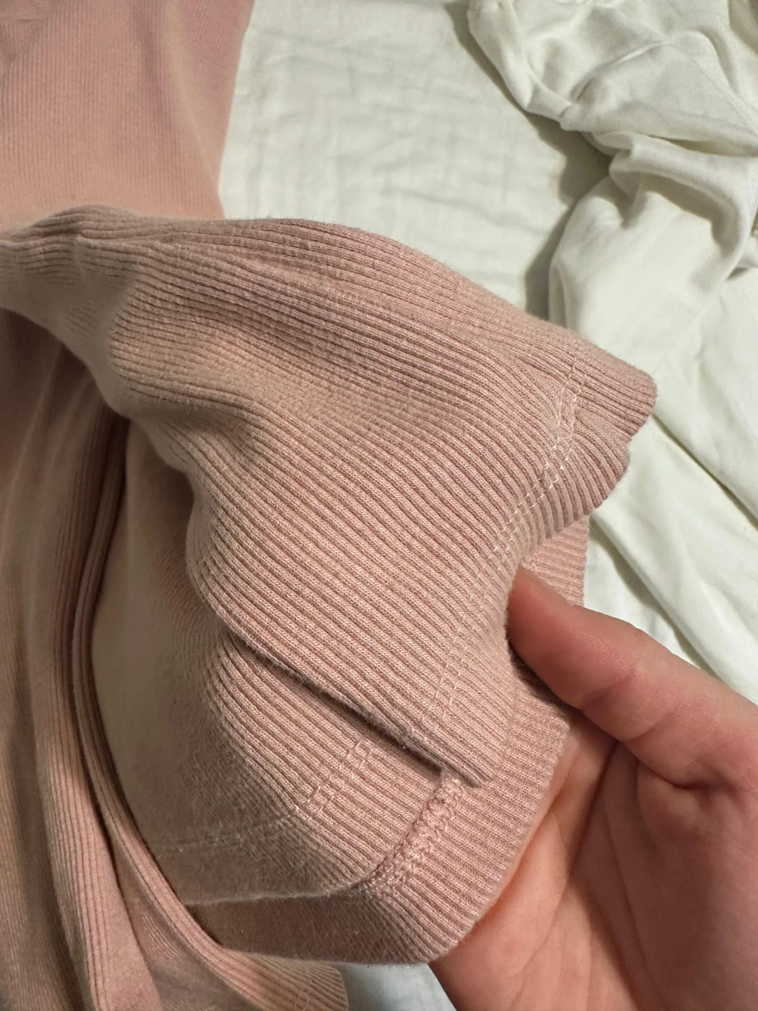 Pink Ribbed Long Sleeve Top - photo 2