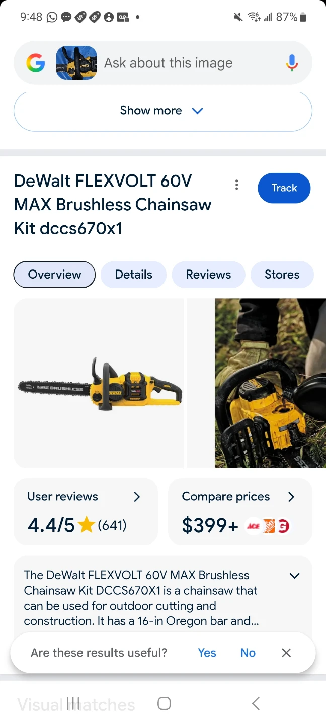 DeWalt FLEXVOLT 60V MAX 16-inch Brushless Chainsaw - photo 2