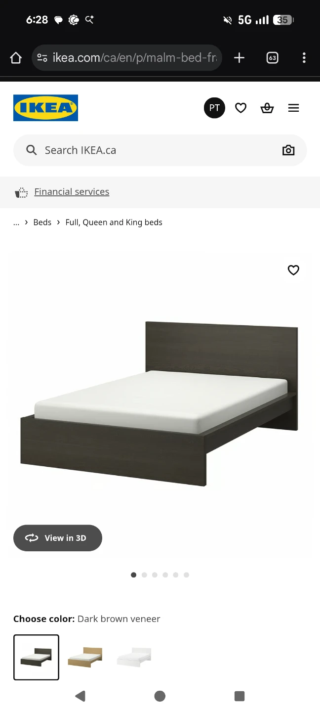 IKEA MALM Bed Frame - Dark Brown Veneer - photo 2