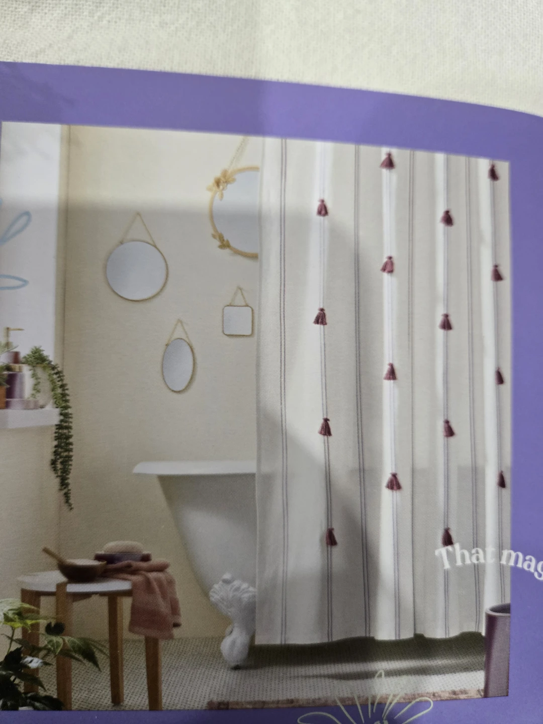 Wild Sage Esmara Tufted Dots Shower Curtain - NEW - photo 2