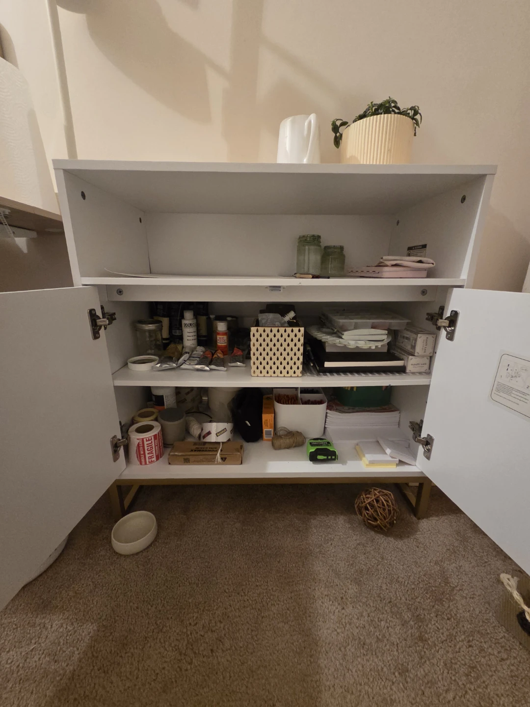 Two-Door Cabinet with Wood Detail - photo 2