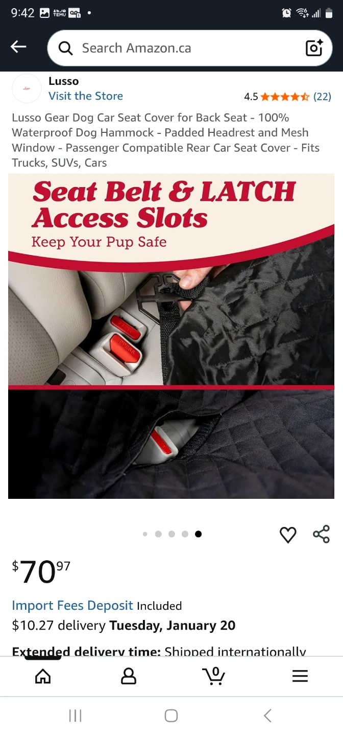 Lusso Gear Dog Car Seat Cover for Back Seat - 100% Waterpro.... - photo 3