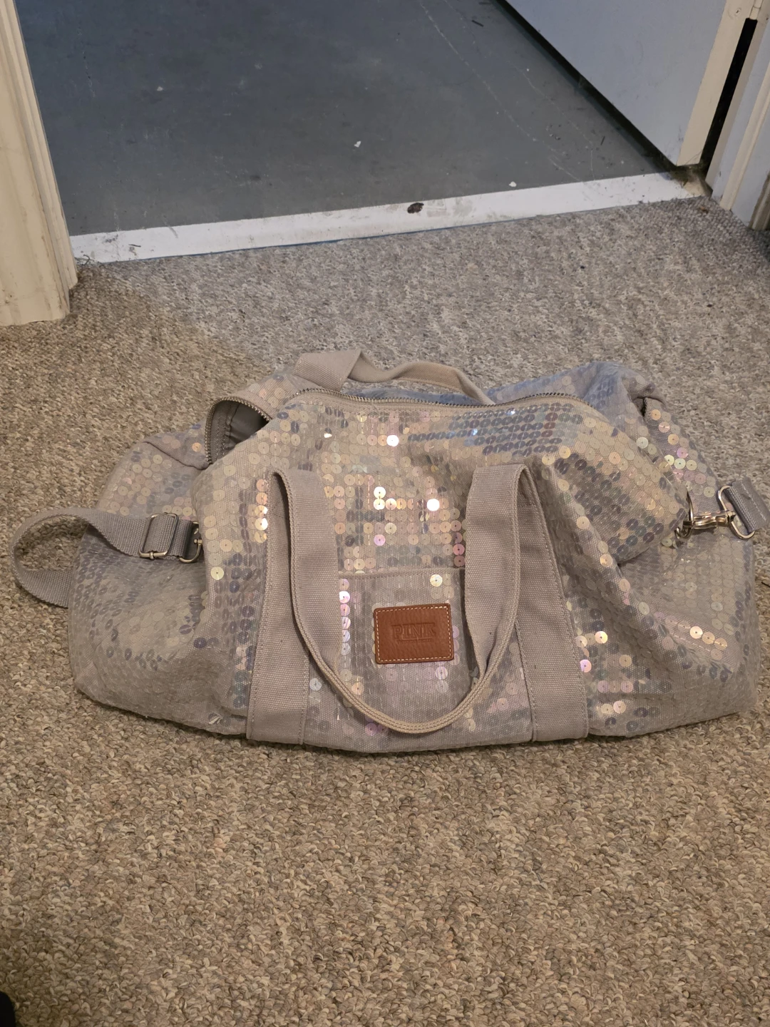 Vic Secrets PINK Sequin Duffle Bag