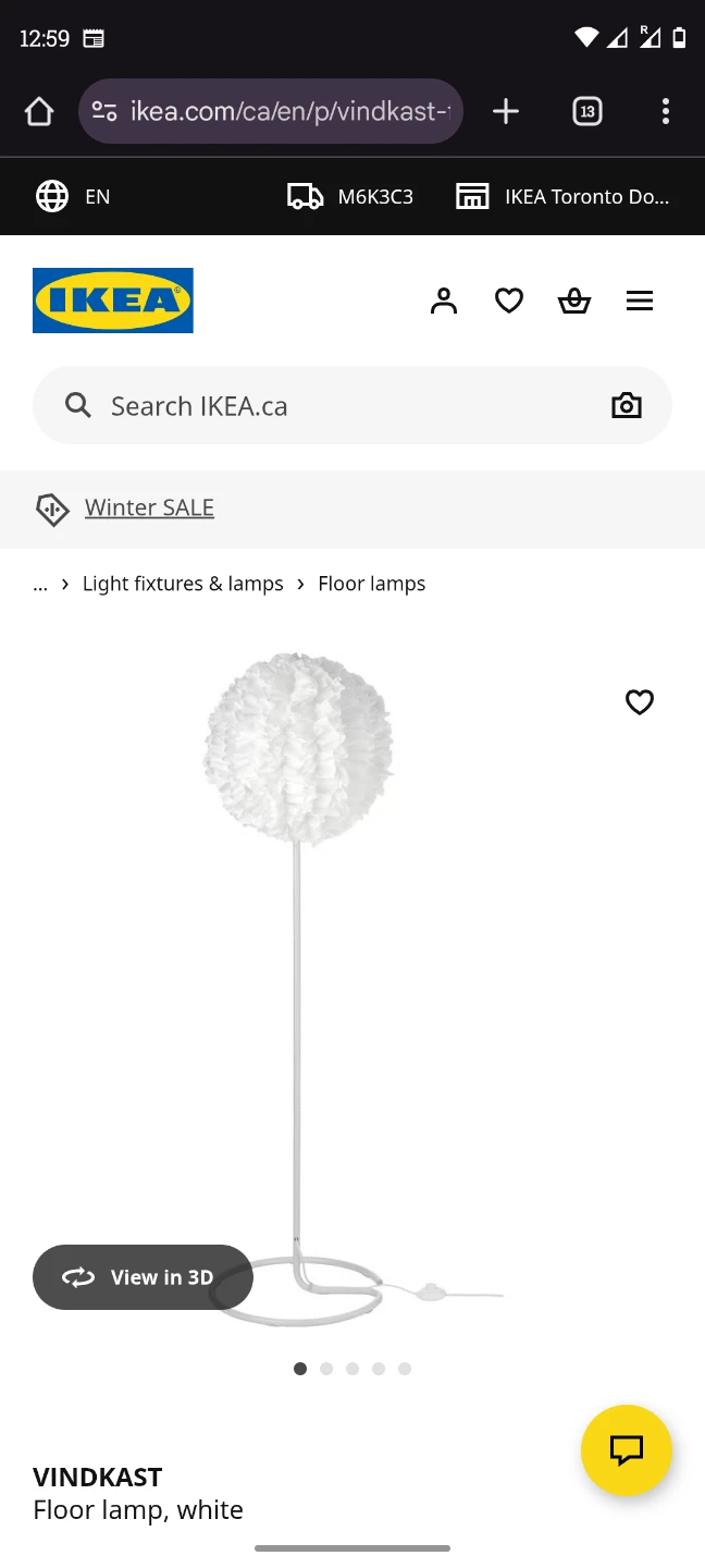 IKEA VINDKAST Floor Lamp - White - photo 3