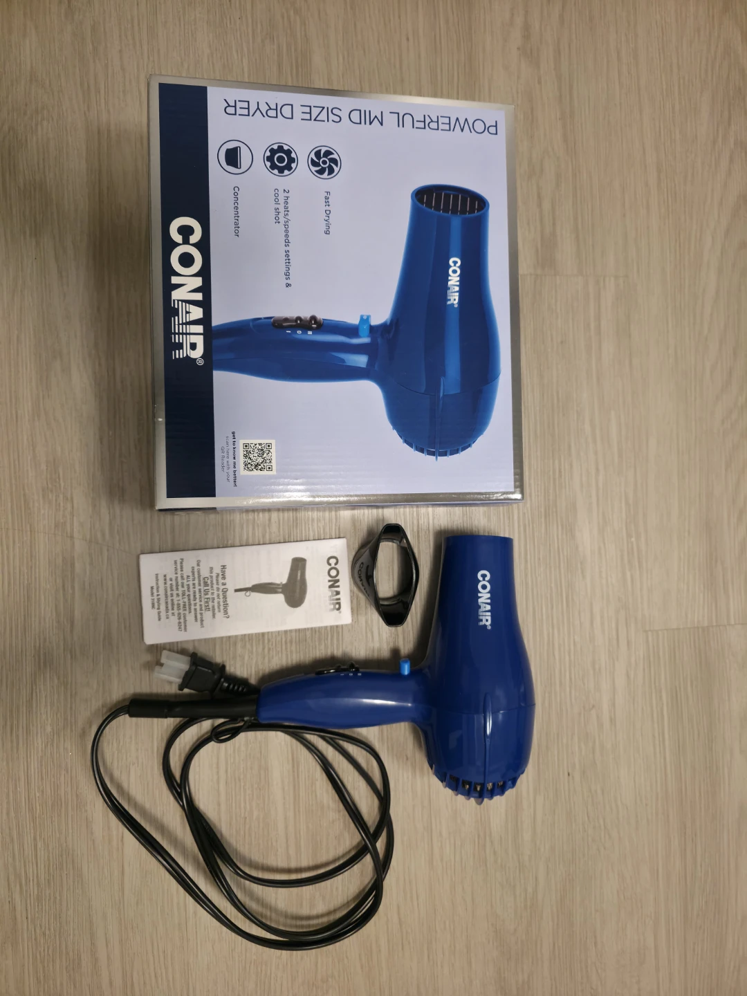 Conair Powerful Mid-Size Hair Dryer - Blue - photo 4