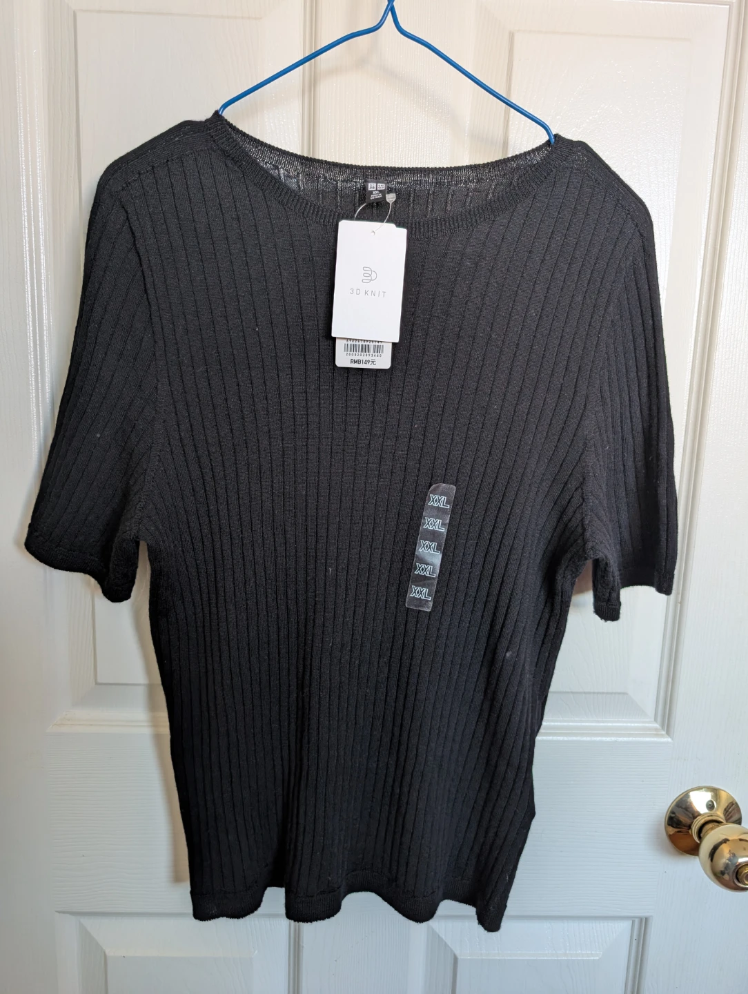 Uniqlo Women's 3D Fine Merino Wool Ribbed Knit Top XXL