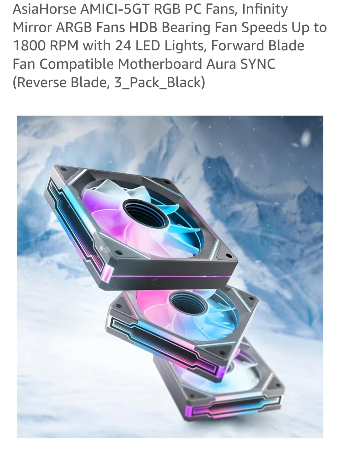 3 pack pc fans ( reverse blade)
