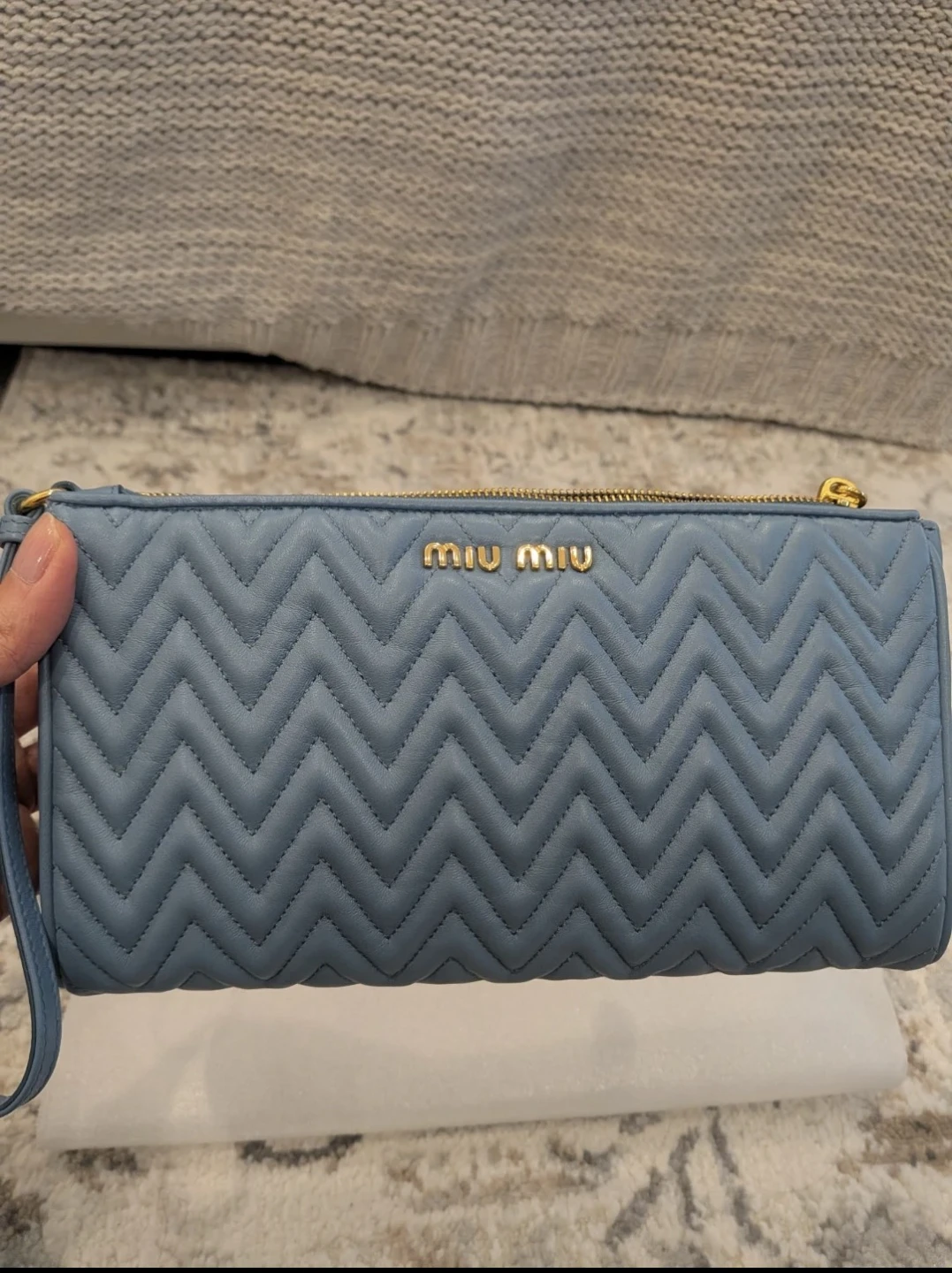 Brand New Miu Miu Nappa Impunture Clutch