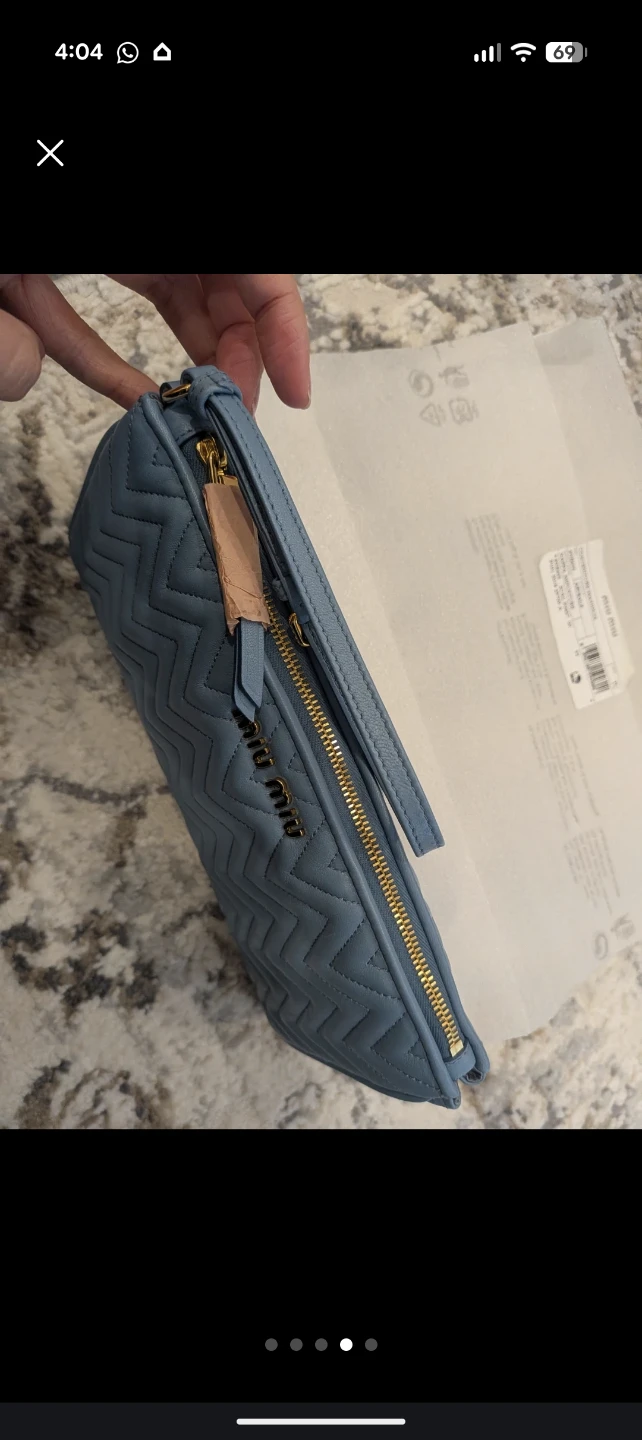 Brand New Miu Miu Nappa Impunture Clutch - photo 4