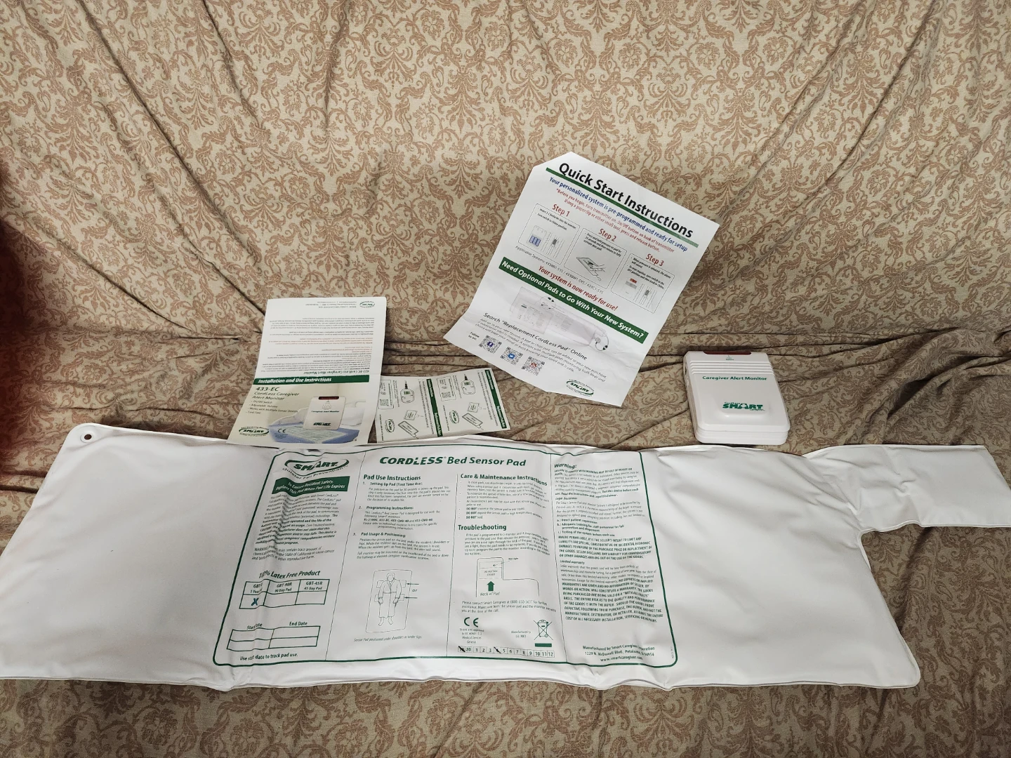 Smart Caregiver Cordless Bed Sensor Pad & Monitor - photo 2