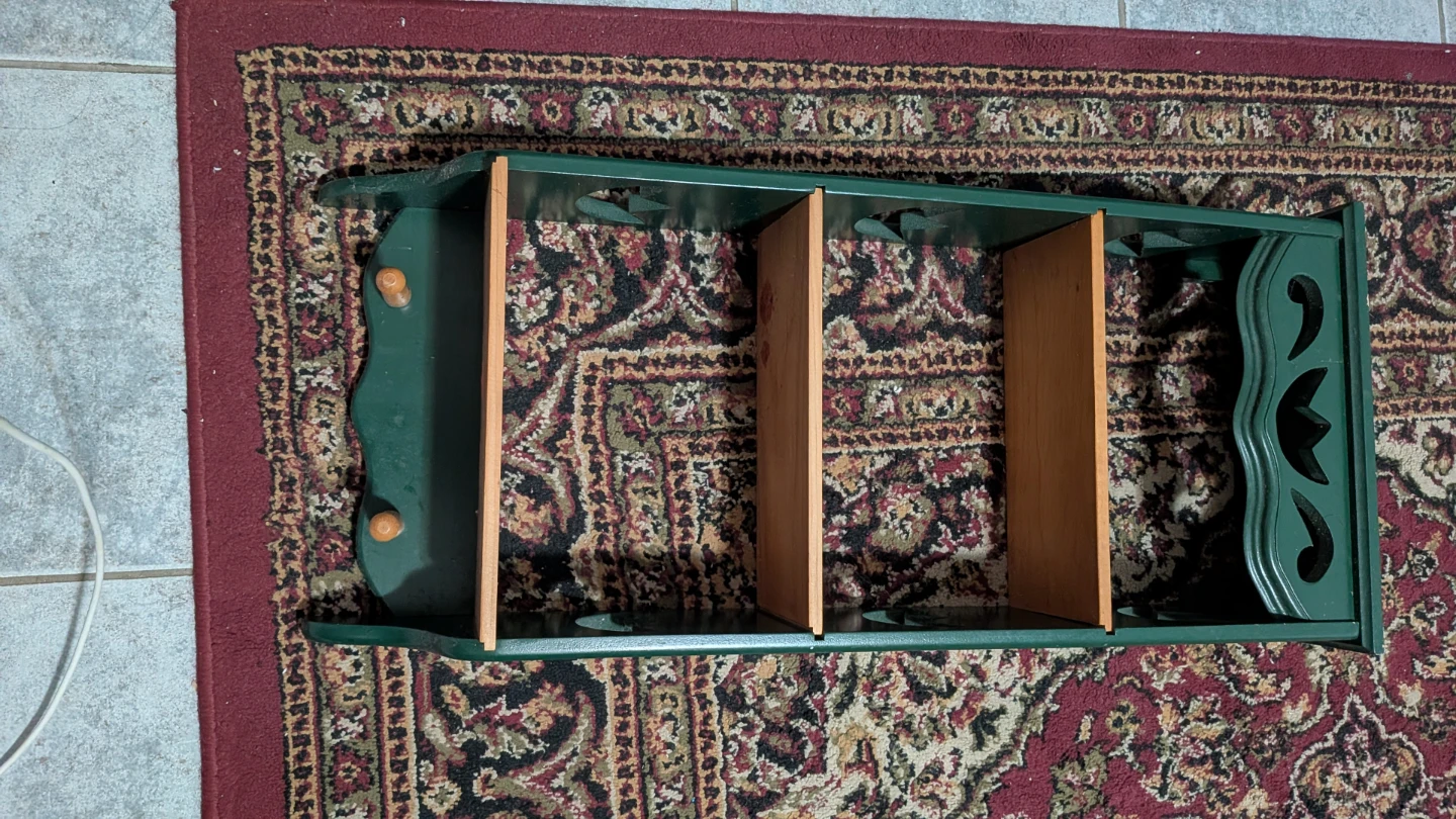 Green & Wood Shelf Unit