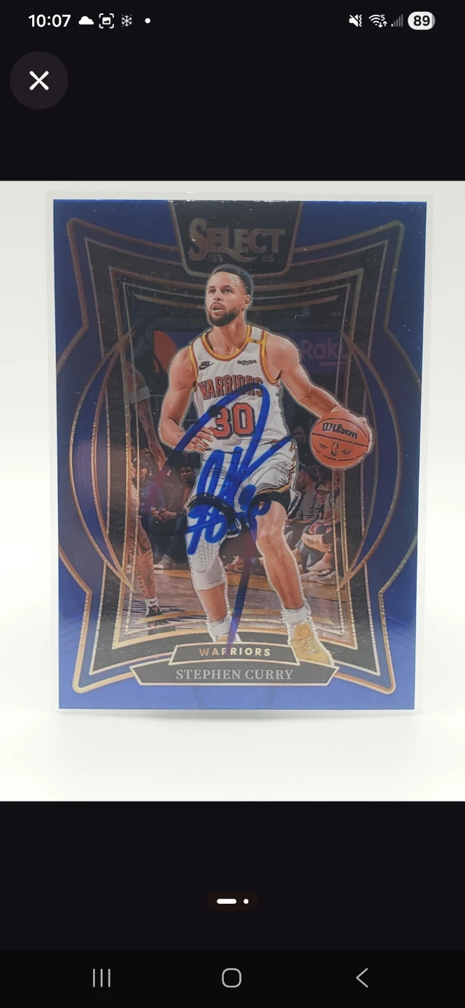 Stephen Curry Autographed Basketball Card