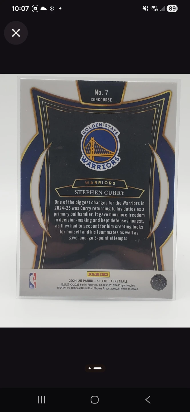 Stephen Curry Autographed Basketball Card - photo 2