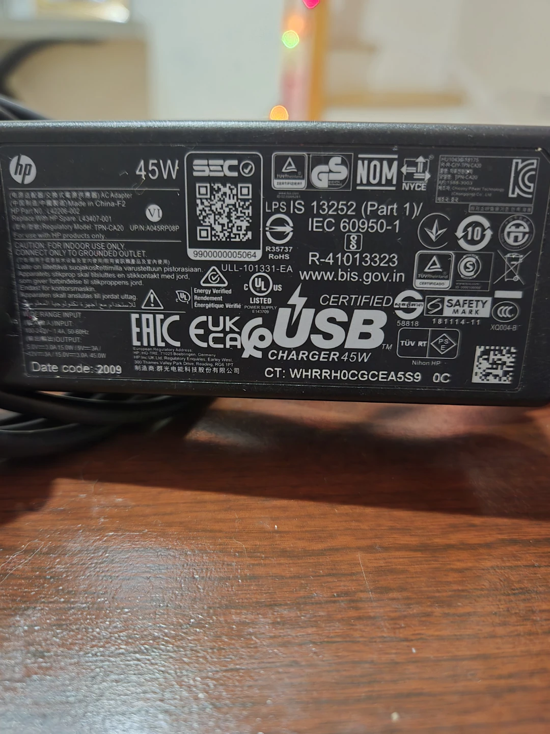 Chromebook Charger for sale! HP 45W USB-C Charger - photo 2