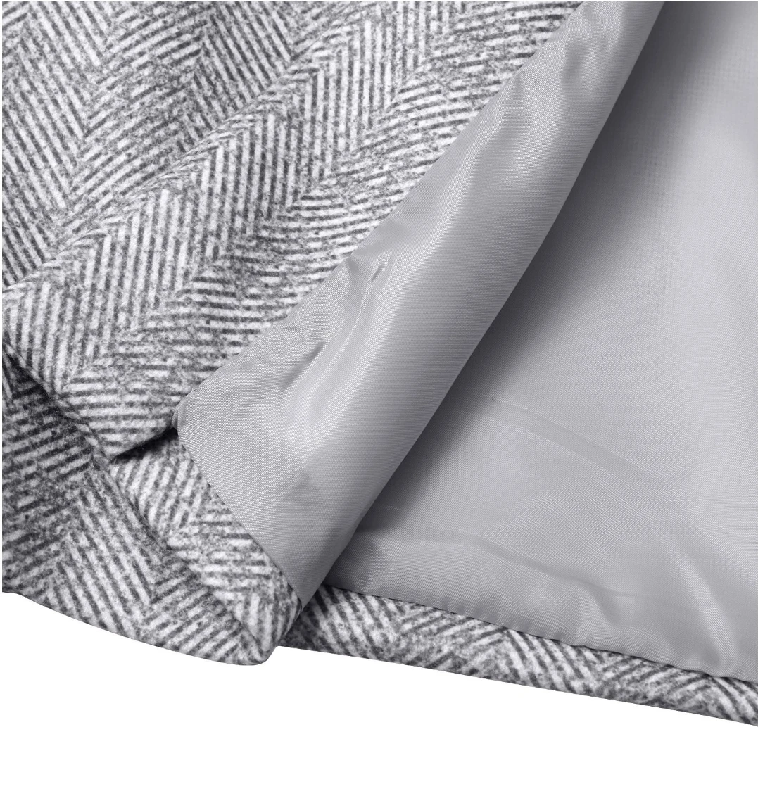 Gray Herringbone Patterned Blazer - photo 3