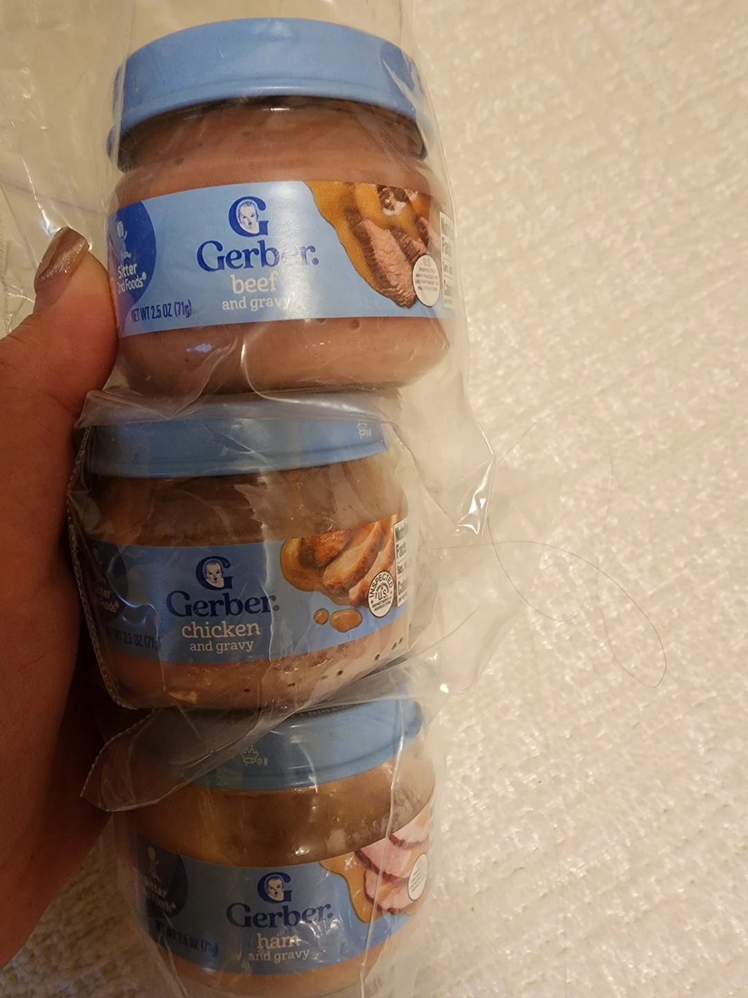 Gerber Baby Food (Beef, Chicken, Ham)