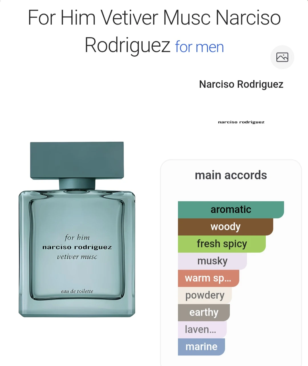 Narciso Rodriguez For Him Vetiver Musc Eau de Toilette 100mL - photo 4