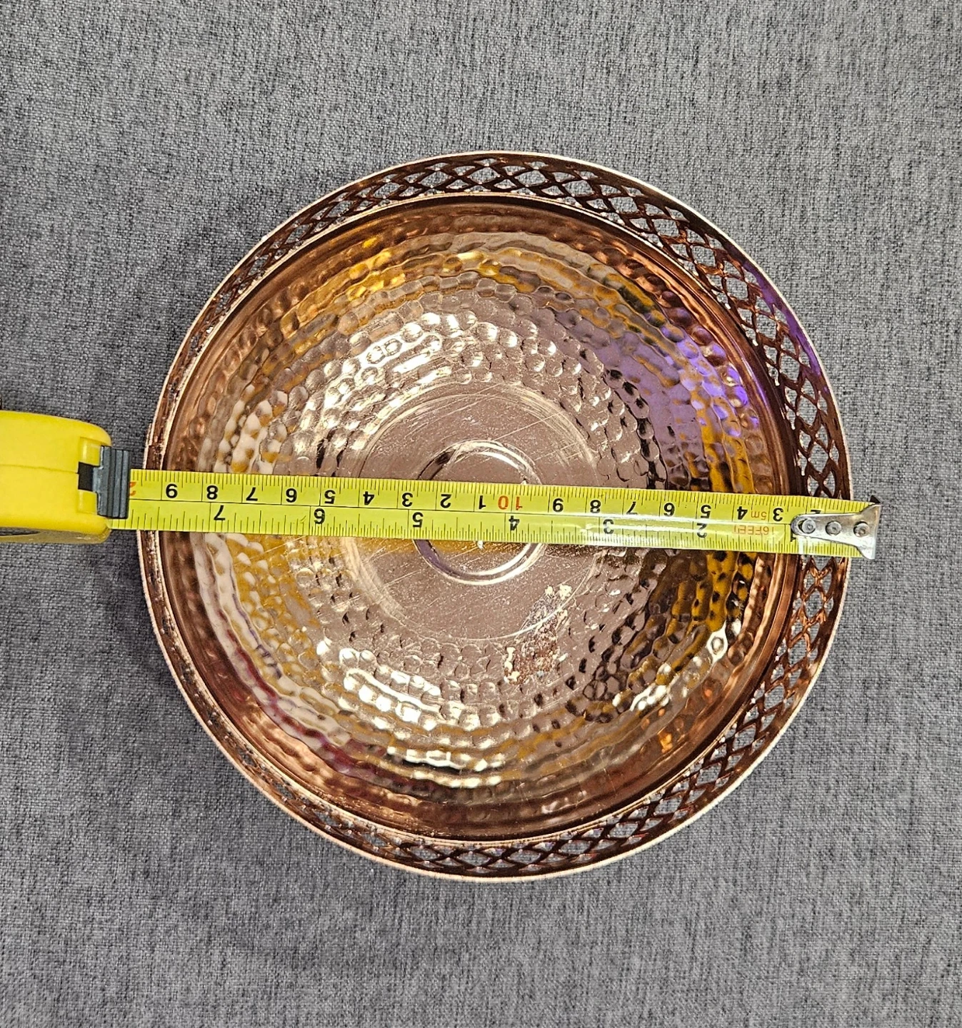 Decorative Hammered Copper Bowl - 7 inch - photo 5