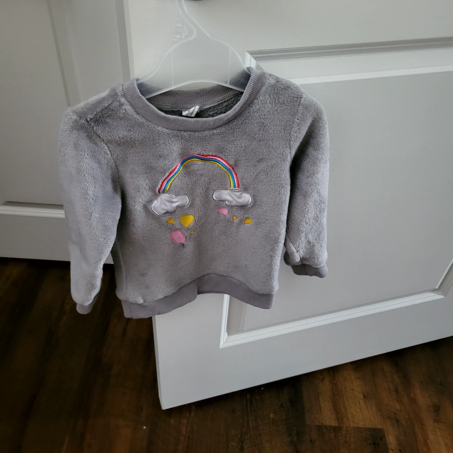 New Gray Rainbow Cloud Kids Pajama Set - photo 3