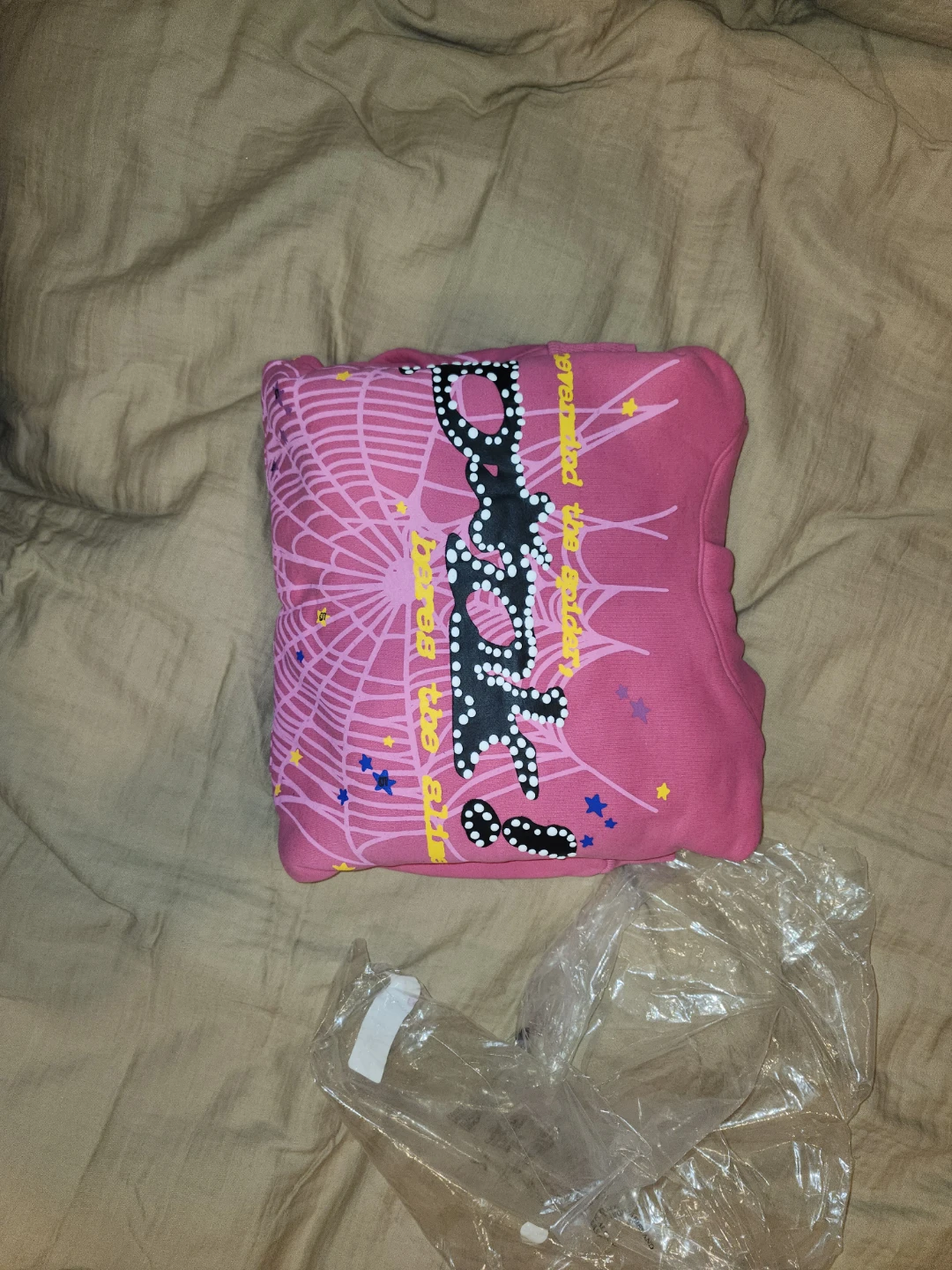 Pink p*nk sp5der hoodie, size medium - photo 4