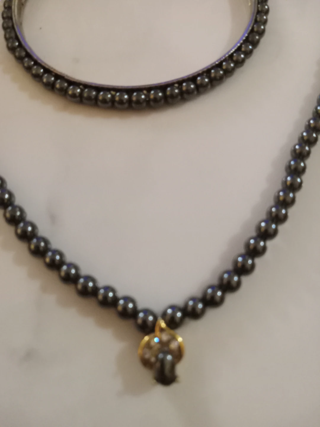 Hematite Necklace & Bangle Set - photo 3