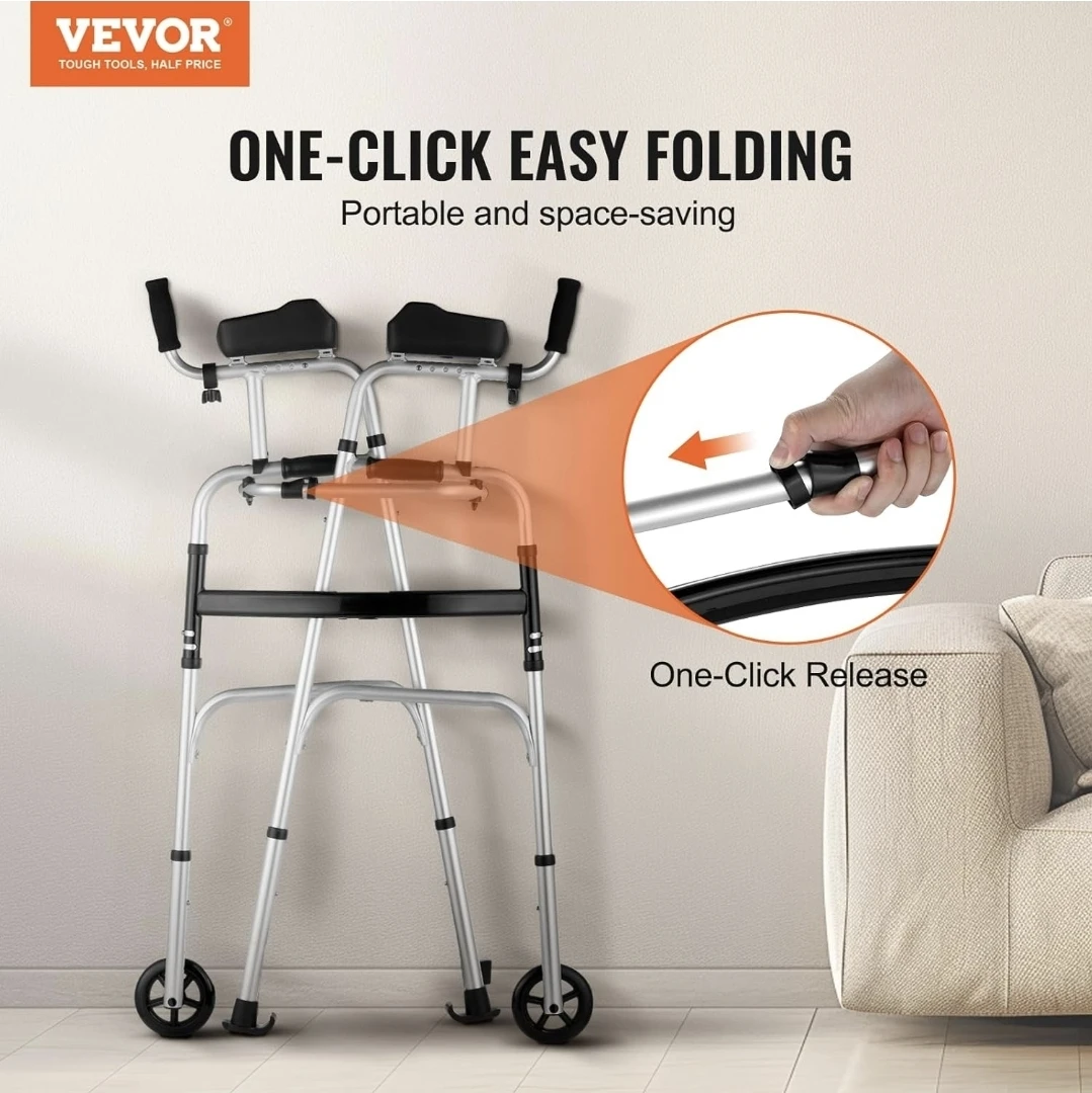 VEVOR Folding Walker with Armrest Support - photo 2