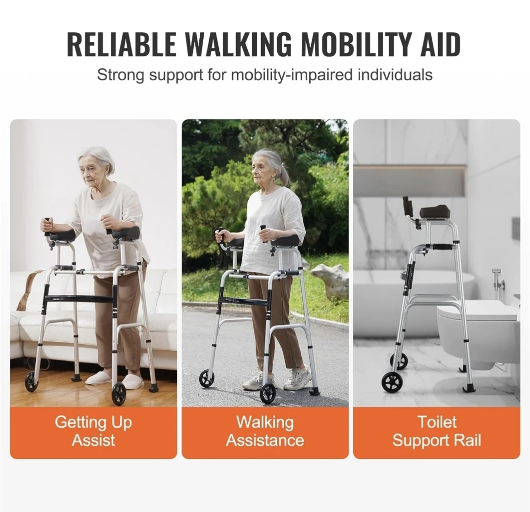 VEVOR Folding Walker with Armrest Support - photo 4