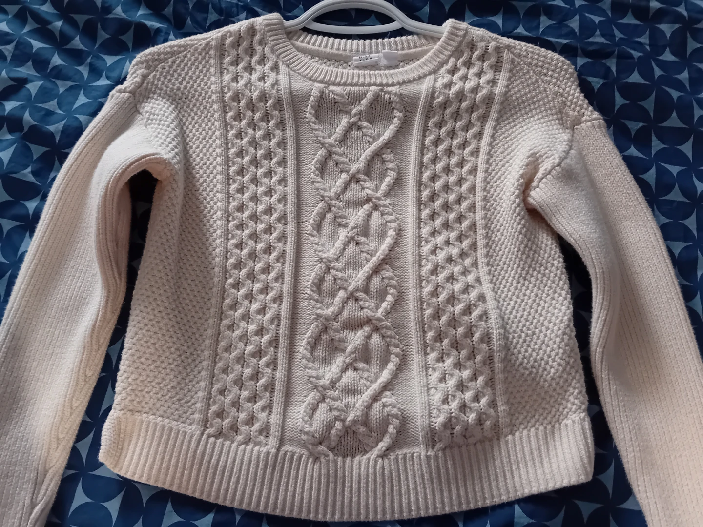 Cute Cream Cable Knit Sweater