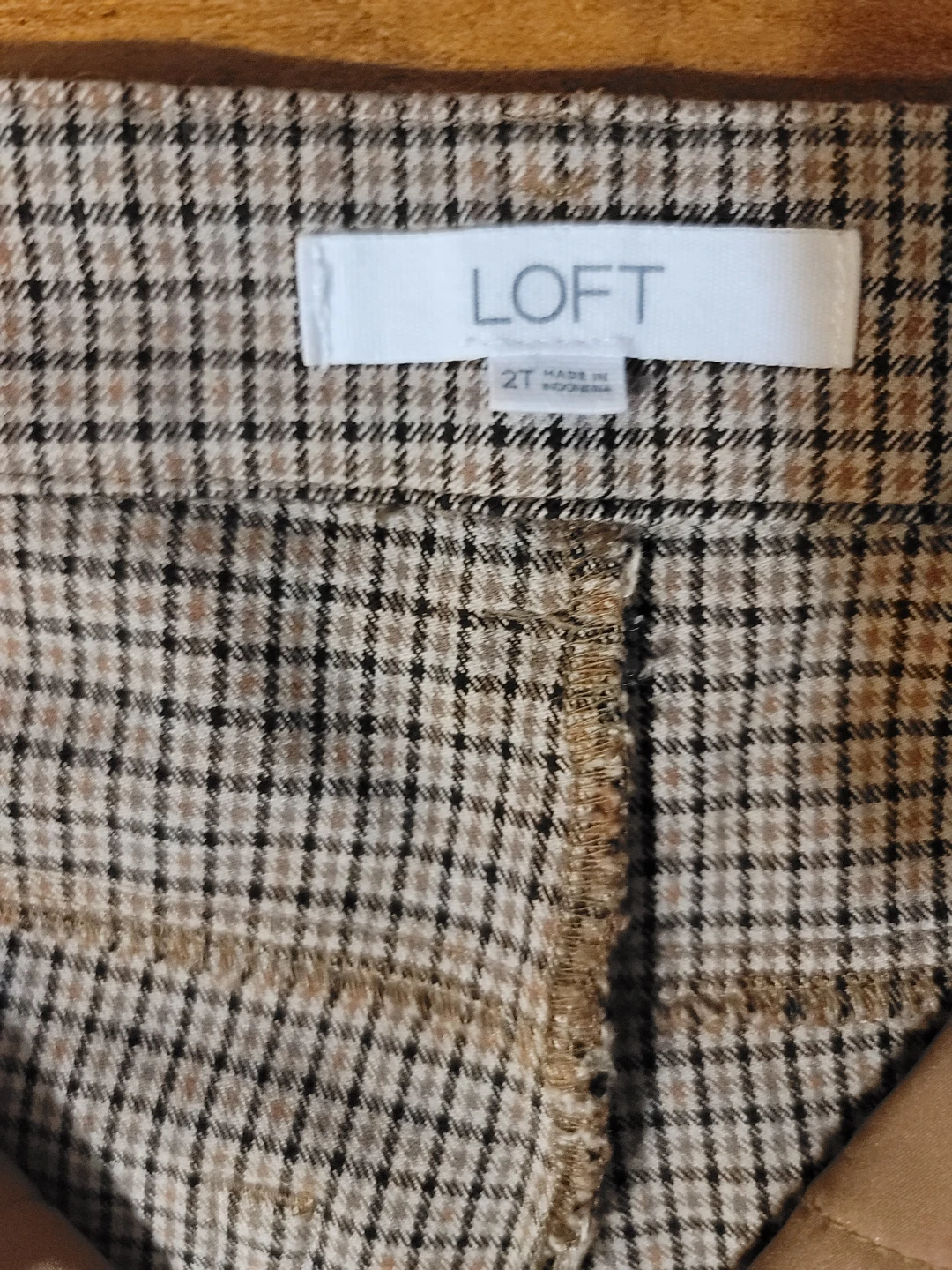 LOFT Women's Checkered Wide Leg Pants Houndstooth EUC Sz 2 Tall - photo 2