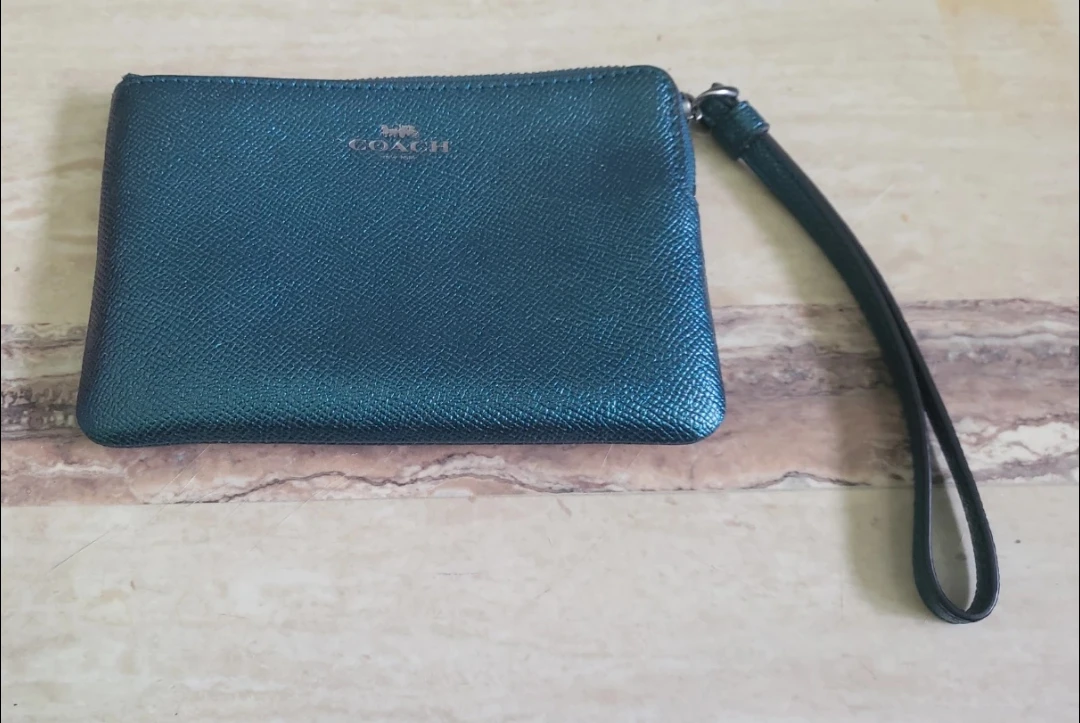 Coach Wristlet - Greenish Blue