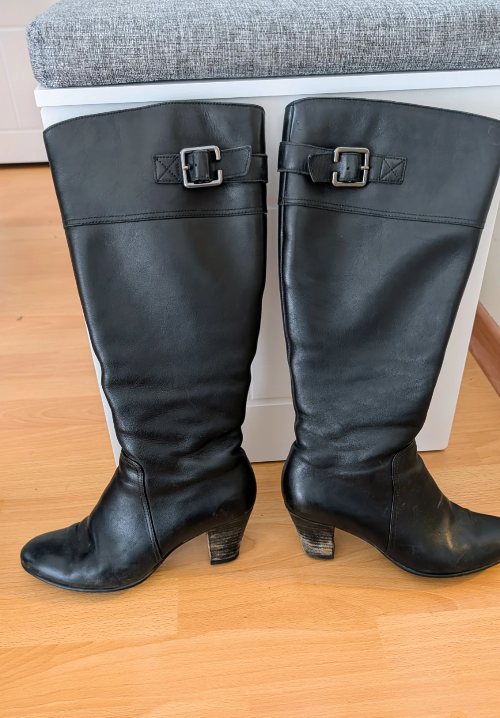 Clarks Black Leather Knee High Boots - Women's Size 6.5M