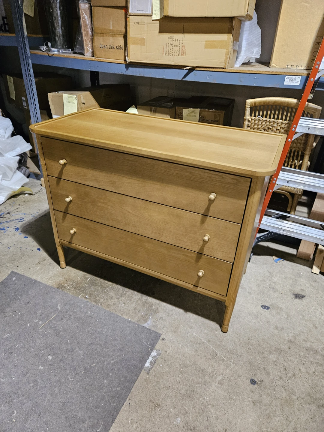 Solid Wood 3-Drawer Dresser