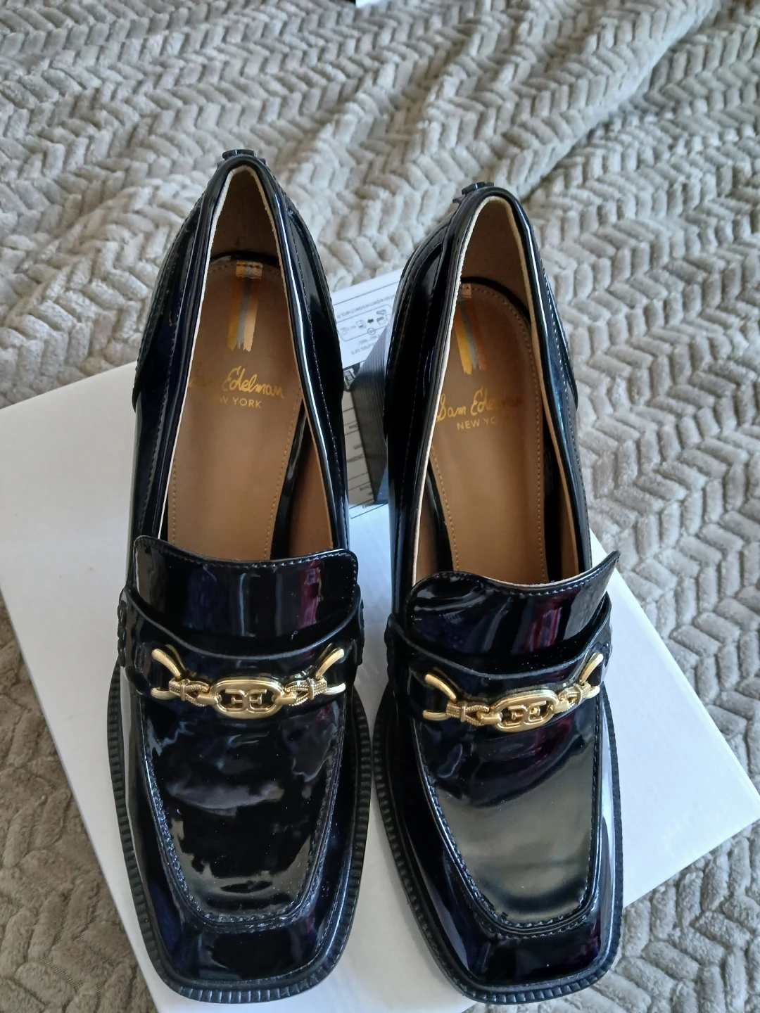Sam Edelman Black Patent Leather Loafers, US 9 - photo 2
