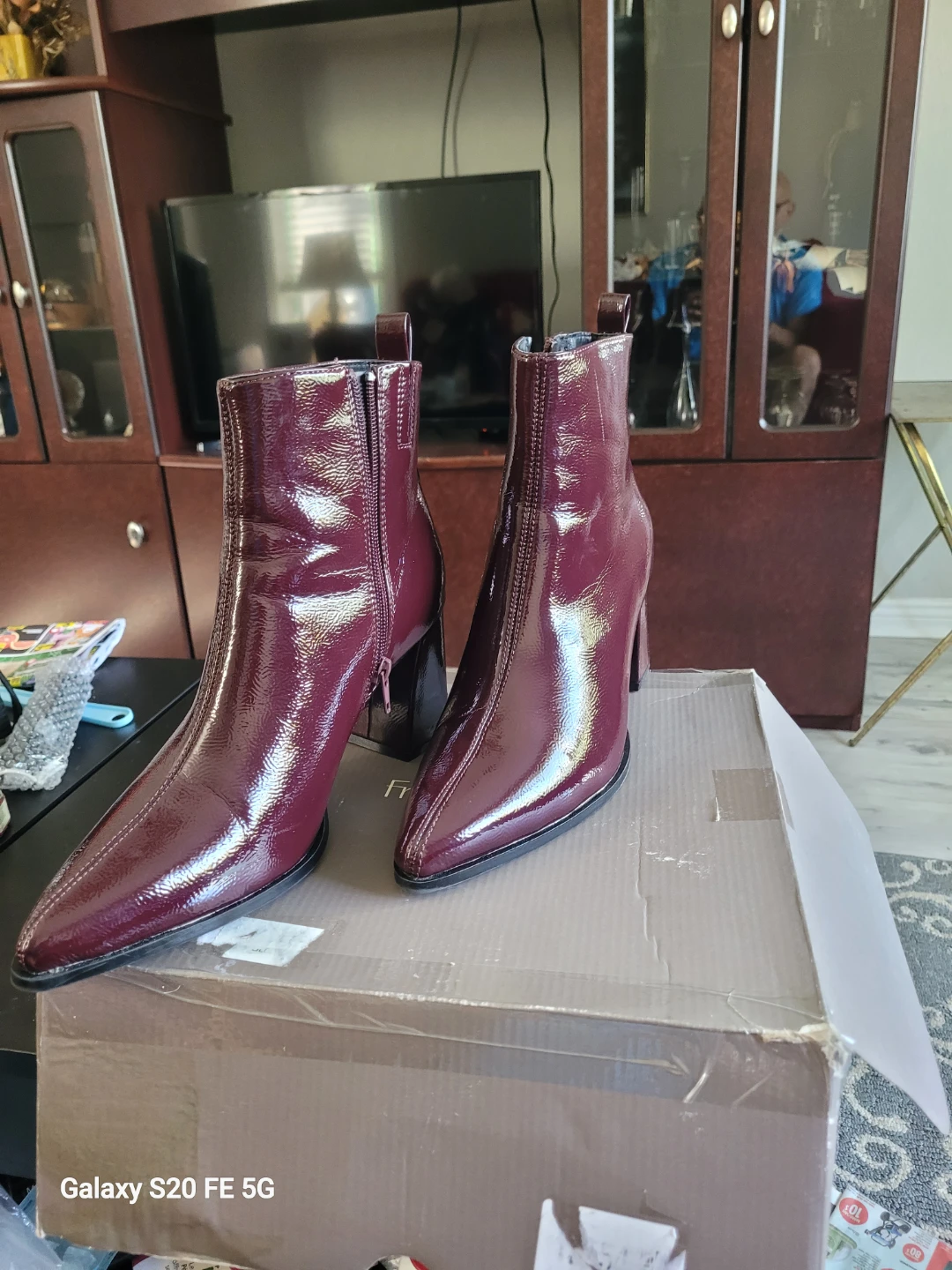 Patent Leather Ankle Booties