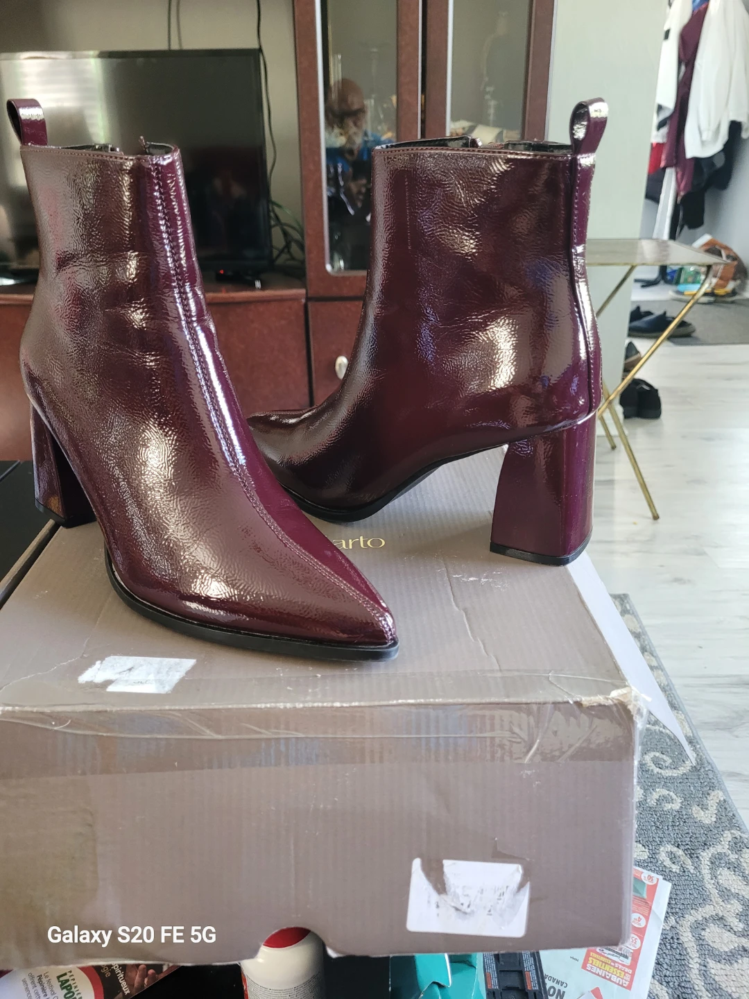 Patent Leather Ankle Booties - photo 3