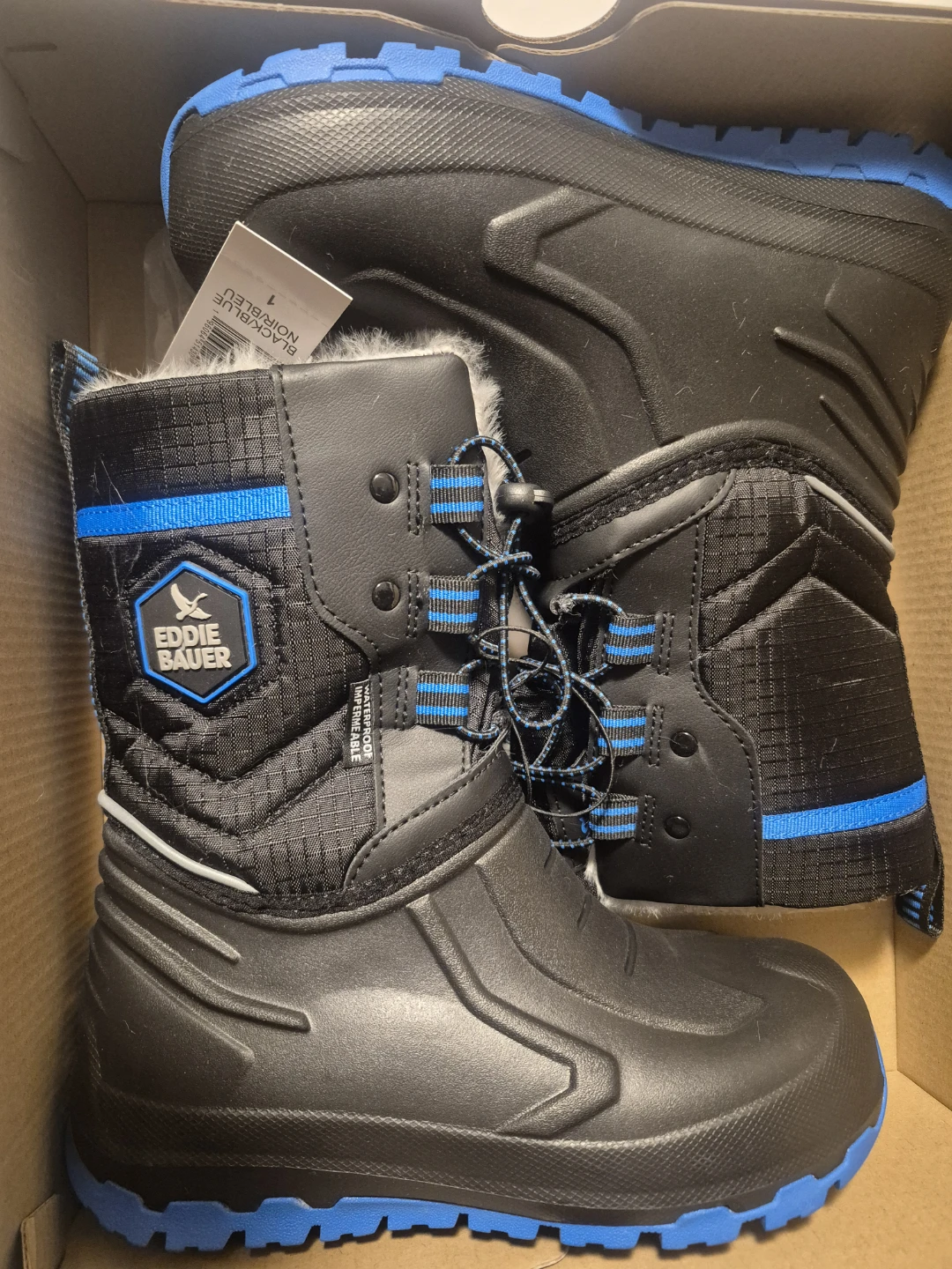 Eddie Bauer Kids Winter Boots - Black/Blue